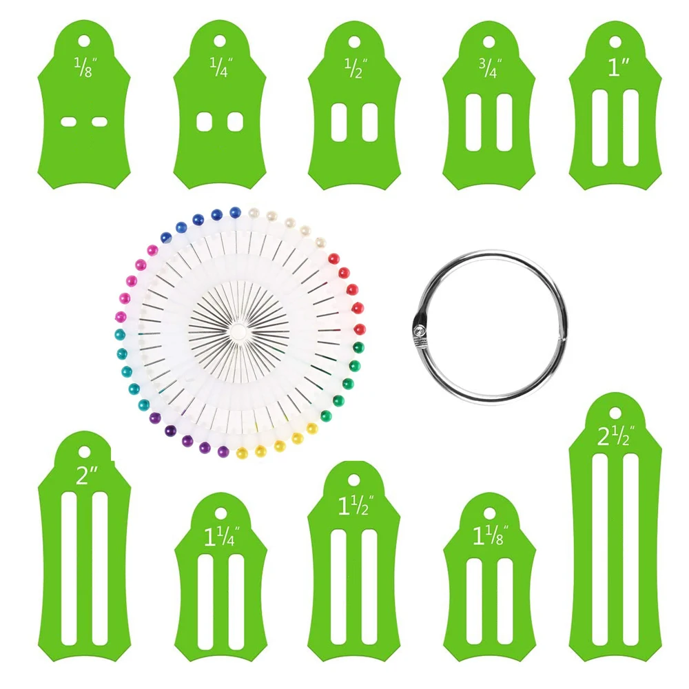 10 шт. тканевая клейкая лента для переплетения с 40 стеганые булавки и кольцо