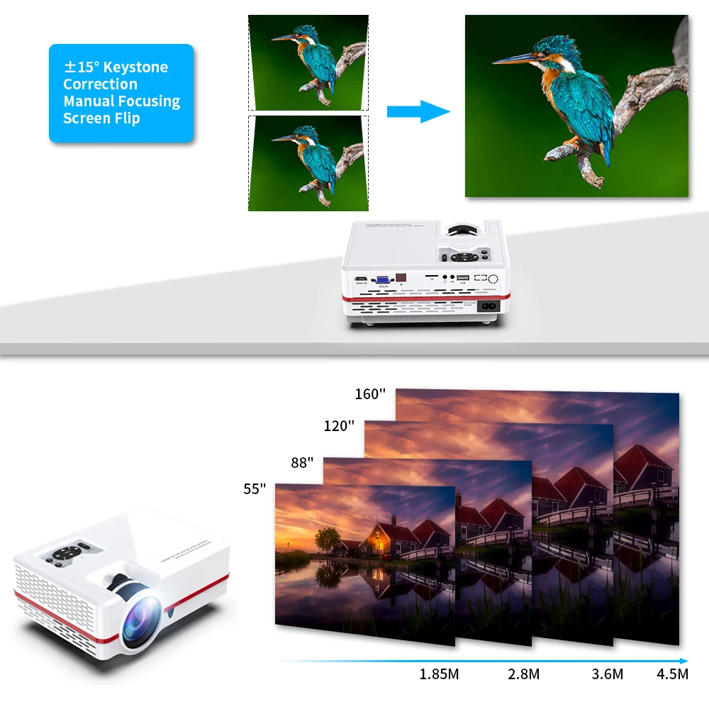 Мини-проектор VISIONTEK VS313 новейший светодиодный проектор для домашнего кинотеатра