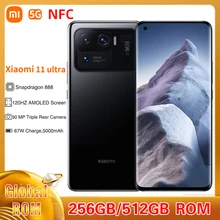 Original Global ROM Xiaomi Mi 11 Ultra 5G 12GB+256GB/512GB Snapdragon 888 50MP Camera 2K AMOLED Screen NFC 120HZ 67W Charge