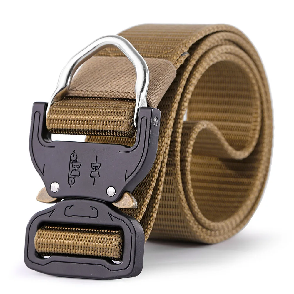 B3-Brown Нейлон тактический ремень военный талии Поддержка спортивные охота Heavy Duty Пеший Туризм Открытый армейский пояс - Цвет: B3-Brown