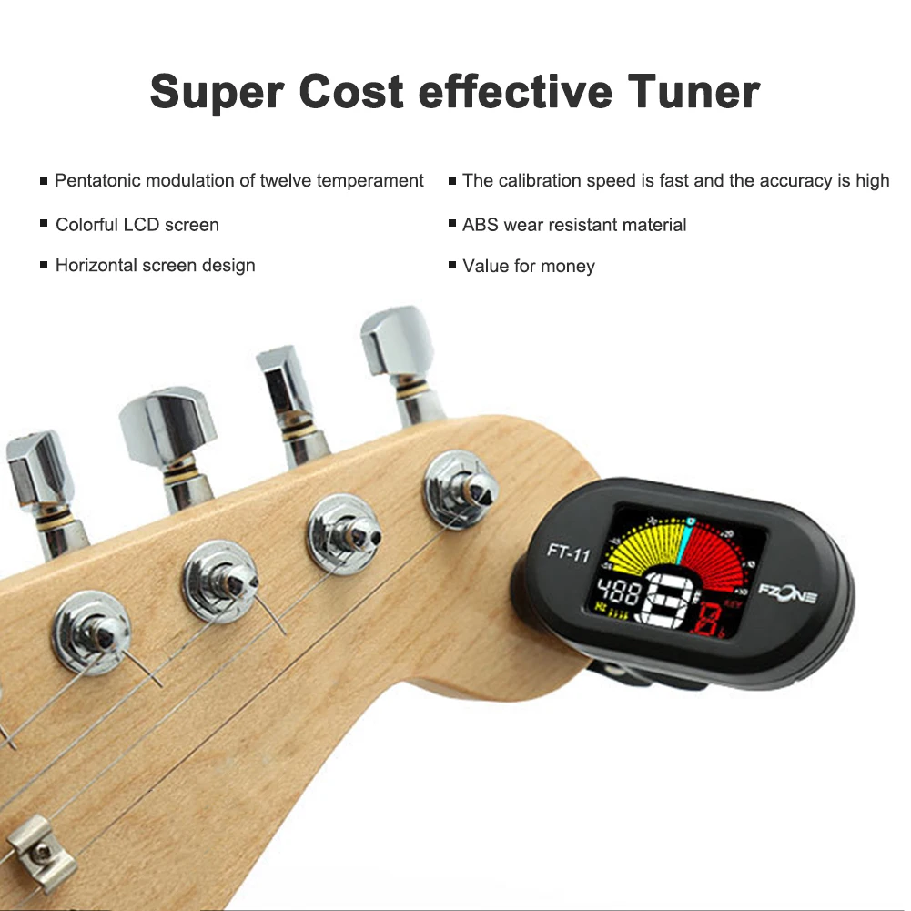 ft 11 elektrische gitarre tuner pedal clip auf mini lcd display usb tuner wiederaufladbare für chromatische gitarre violine ukulele free global s