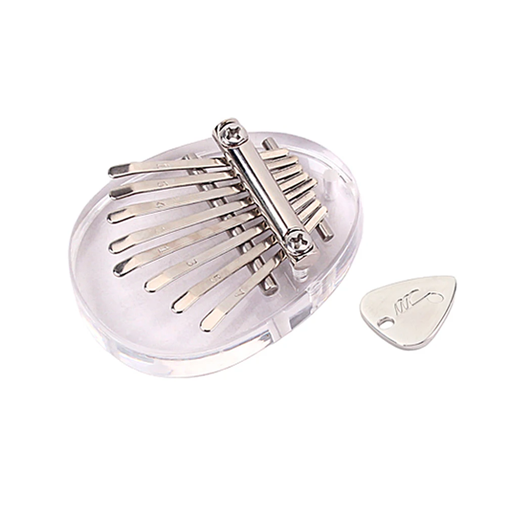 Калимба мини 8 клавиш африканская прозрачная пальчиковая пианино музыкальный