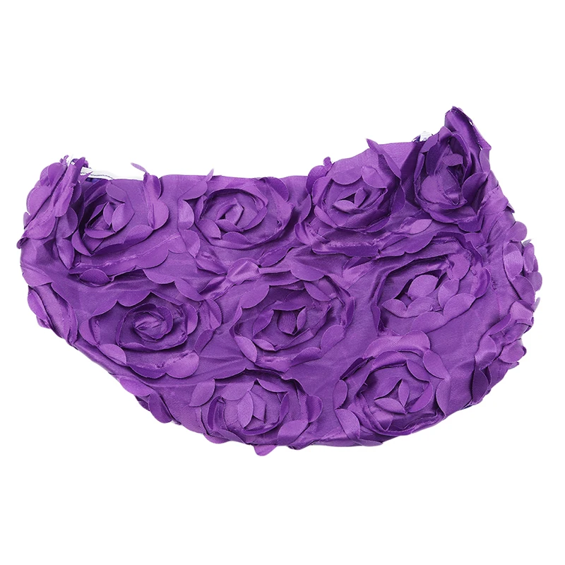 Rosette Chair 5 Colours For Luxury Weddings Fit All Chairs Polyester Embroider Satin Cap Cover | Дом и сад