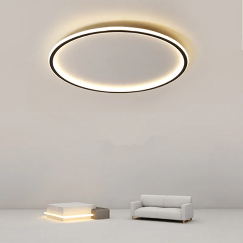 

Modern Ultra-Thin LED living room Ceiling Lights Black/White Round bedroom Ceiling Lamps Children's room Lighting