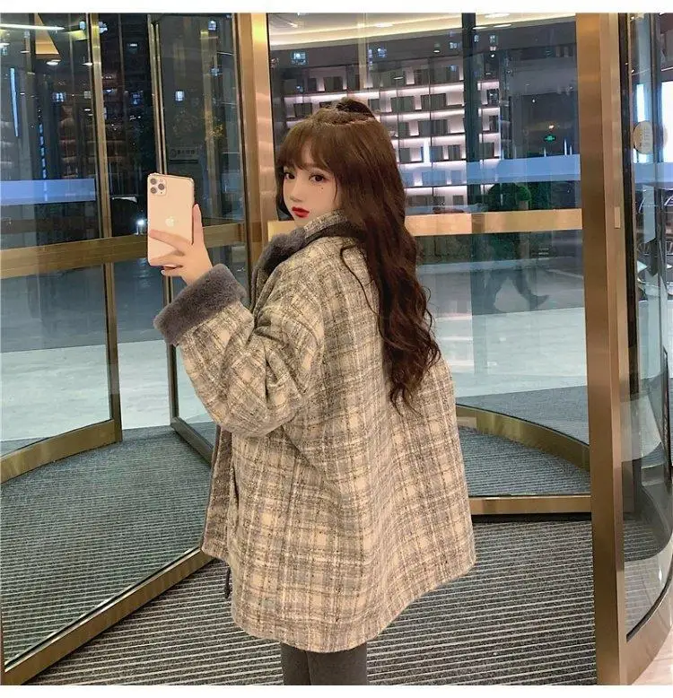Осенне-зимнее кашемировое пальто из овчины Женская Новинка 2021 меховая сплошная