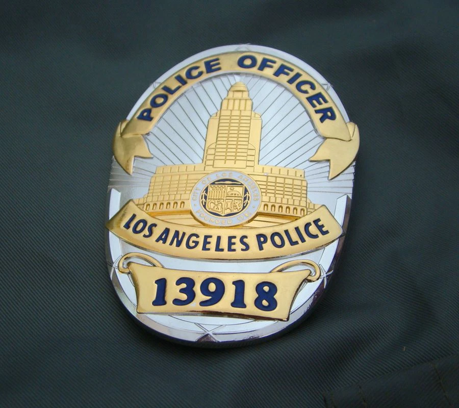 Полицейский офицер из Соединенных Штатов Лос Анджелеса значки медный лаптоп №