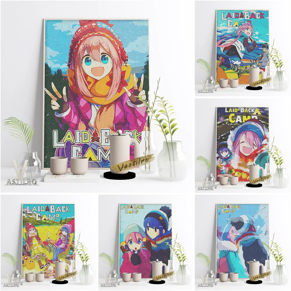 

Постер в стиле японского аниме для кемпинга, мультяшный комикс манга, Настенная картина, современная детская комната, спальня, Отаку, домашний декор