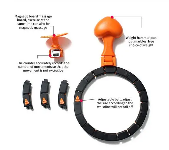 Спортивные обручи портативный обруч съемный для йоги тренажер талии Тренировка