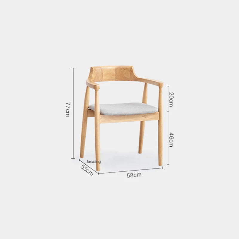 

Nordic Dining Chair Kitchen Furniture Solid Wood Chair Solid Wood Sitting Surface Japanese Modern Ash Wood Solid Wood Armchair