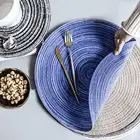 Круглый Настольный коврик для тарелок диаметром 36 см, нескользящая Подставка для тарелок из рами с подогревом, Скандинавская подставка для планшетов