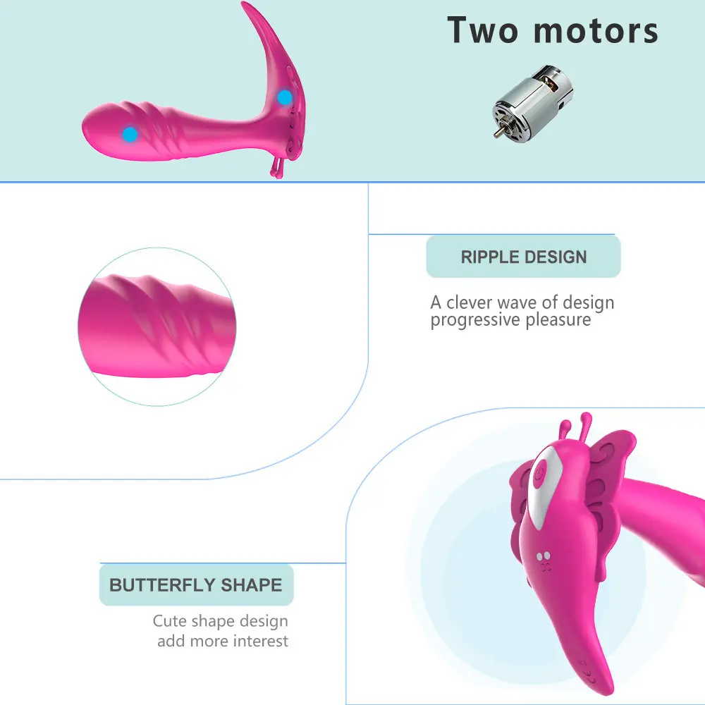 Фаллоимитатор бабочка вибратор с беспроводным дистанционным управлением