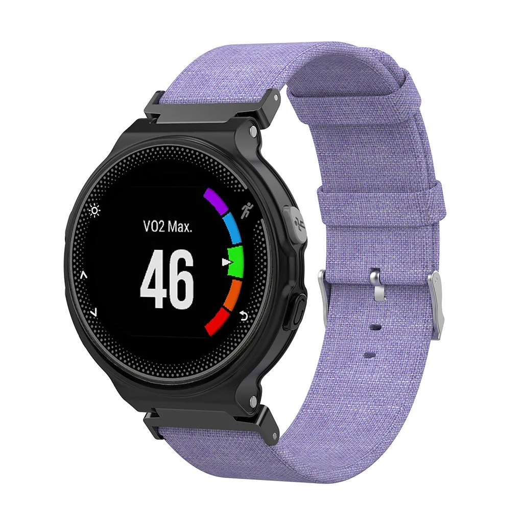 

Woven Fabric Watch band WristStrap For Garmin Forerunner 220 230 235 630 620 735 Quick Release SmartWatch Colorful Accessories