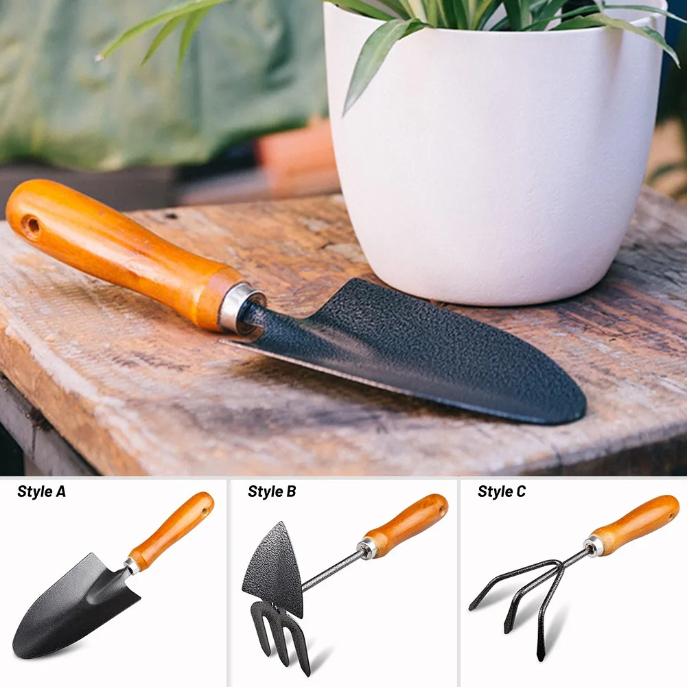 

Garden Tools Trowel Cultivating Planting Trowel Cultivator Shovels Spades Iron + Wood Handle Transplanter For Garden Weeding