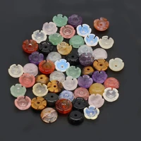 wholesale15pcs natural stone magnolia flower hairpin carved petal 9mmbead pendant making diy necklace earring charm jewelry gift