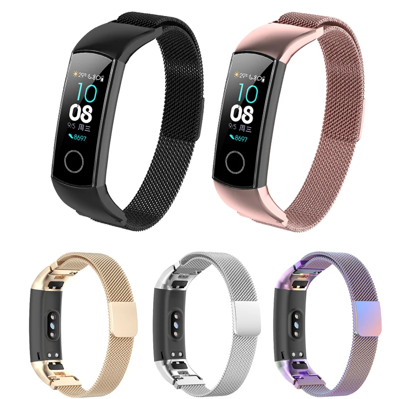 Браслет с магнитной пряжкой для huawei Honor band 4 5, умные аксессуары, Миланская петля для Honor Band 4 5, ремешок для часов