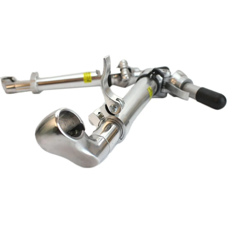 

Bicycle Stem Aluminum Folding Handlebar Adjustable Front Fork 22.2Mm Folding Riser Electric Bicycle Folding Stem
