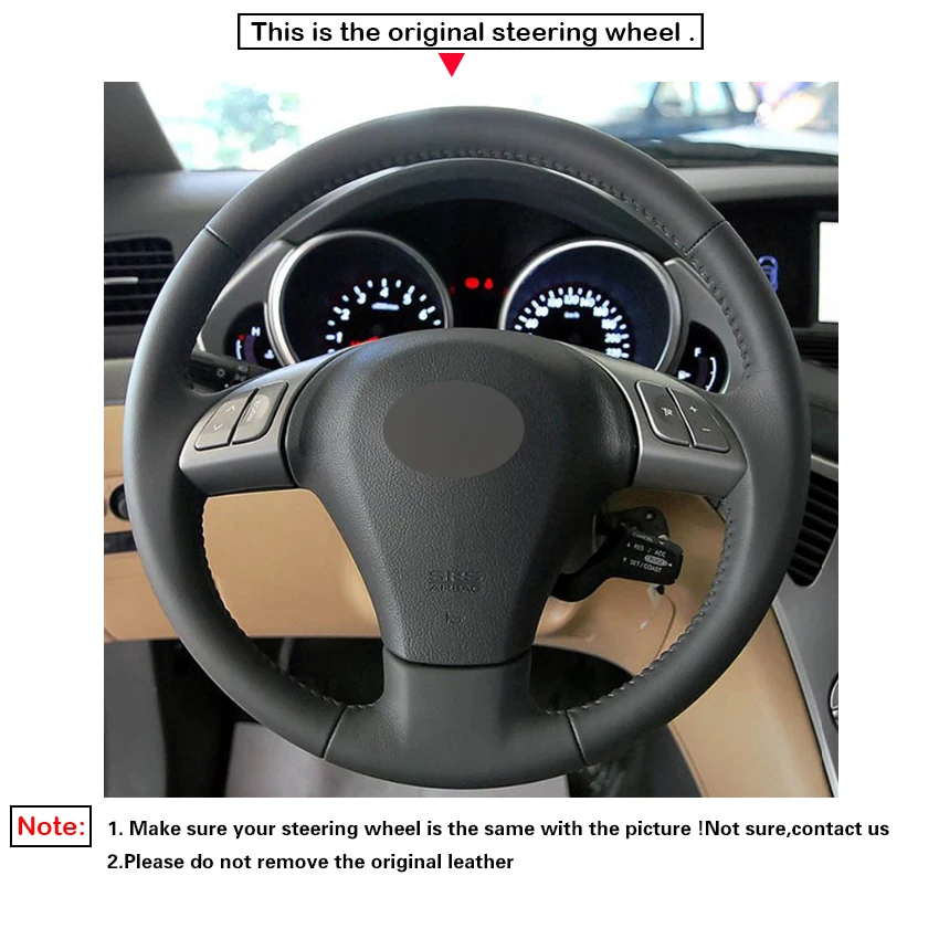 LQTENLEO черная натуральная кожа сделай сам ручная строчка для Subaru Tribeca 2007 2014 B9 2006