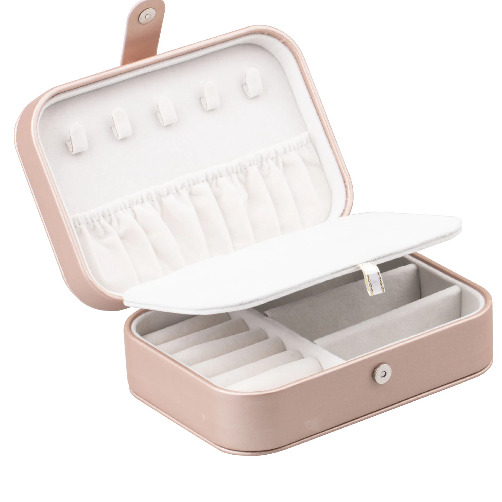 

Jewelry Box PU Leather with Partition Structure, Buckle Organizer for Girls / Women