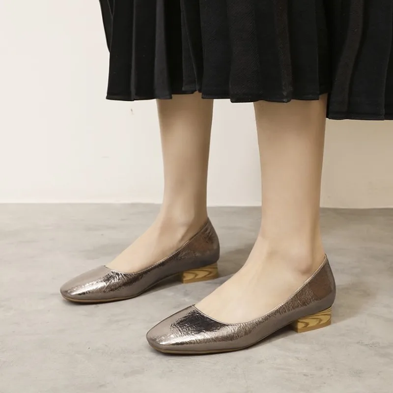 Туфли-лодочки Женские Простые квадратный носок без застежки свадебные туфли для