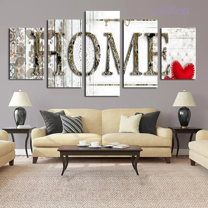 Модульная картина с буквами алфавита художественный плакат Теплая семейная