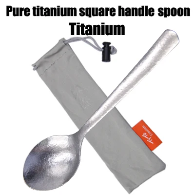 titaniumspoon TiTo titanium Spork Longhandle наружная дорожная Титановая Ложка Вилка Portabale плоская посуда кемпинговая вилка ложка для спорта, туризма FB - Цвет: titaniumspoon