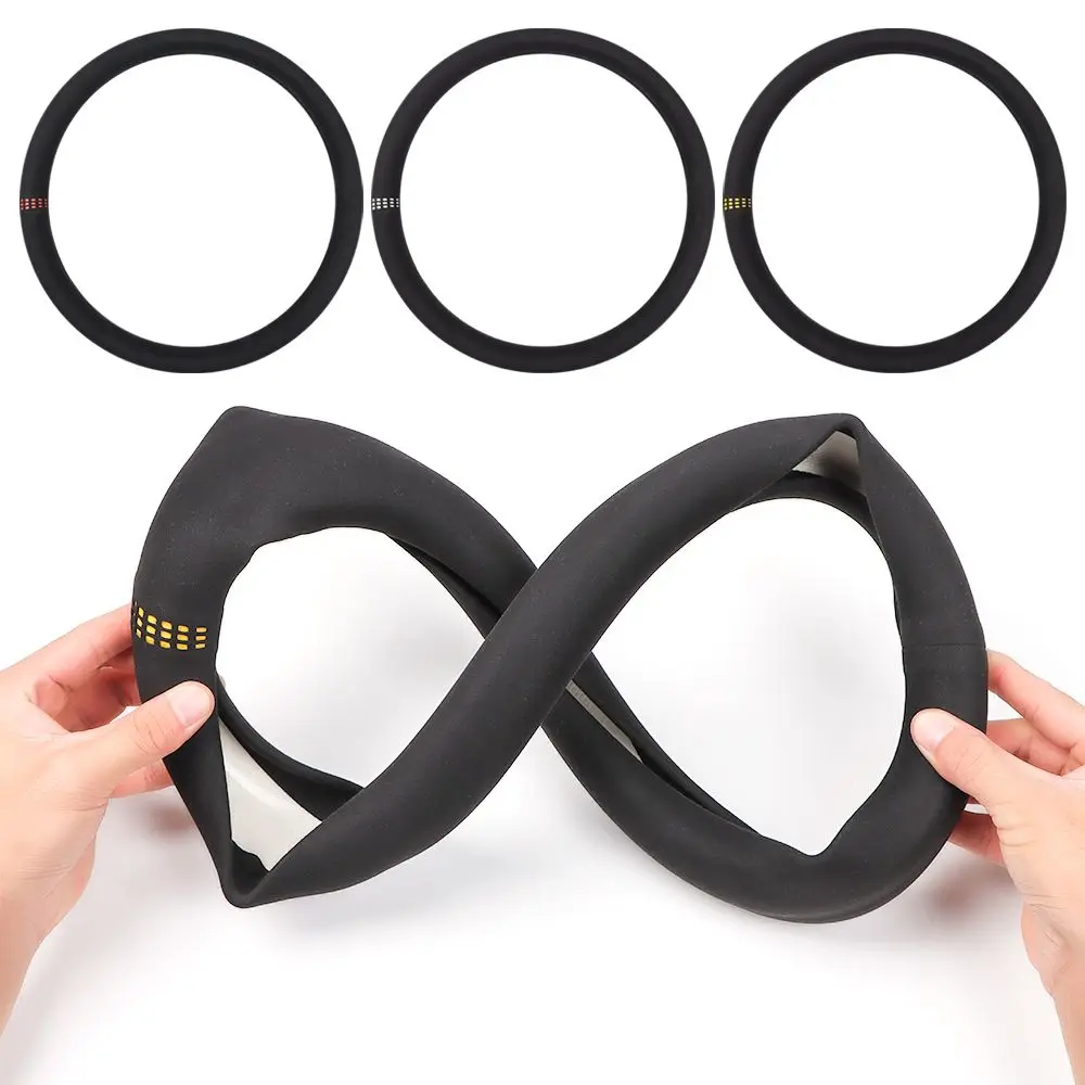 

New Breathable Elastic Non-Slip Automotive Interior Steering Wheel Cover Suede Cover Interior Accessories