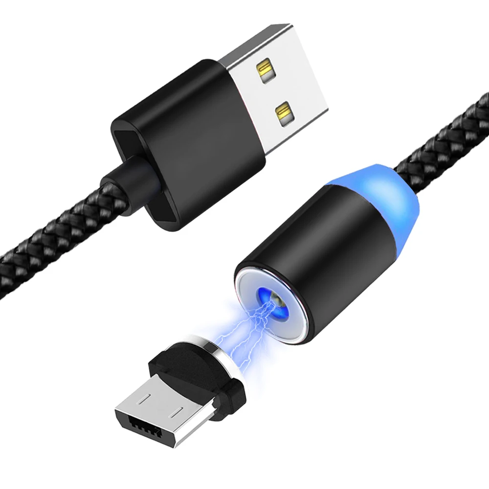 Usb-кабель для зарядки samsung galaxy A10 A50 A6 J7 J3 Honor 8X 7A Oppo A7 F7 R11 Android 360 градусов Круглый Магнитный шнур зарядного устройства