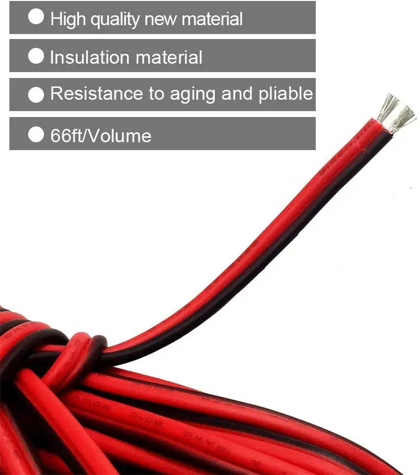 Луженый медный кабель 18 20 22 AWG Гибкий многожильный электрический провод