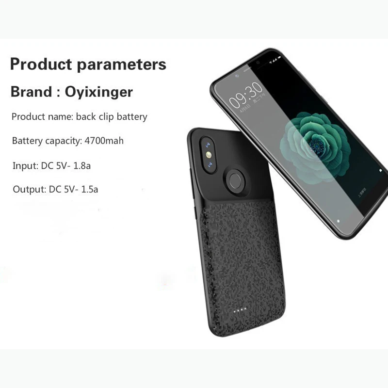 NENG 4700 мАч чехол для зарядного устройства для xiaomi Mix 2 2s Чехол для внешнего зарядного устройства резервный внешний аккумулятор чехол для зарядки для xiaomi 6 6X