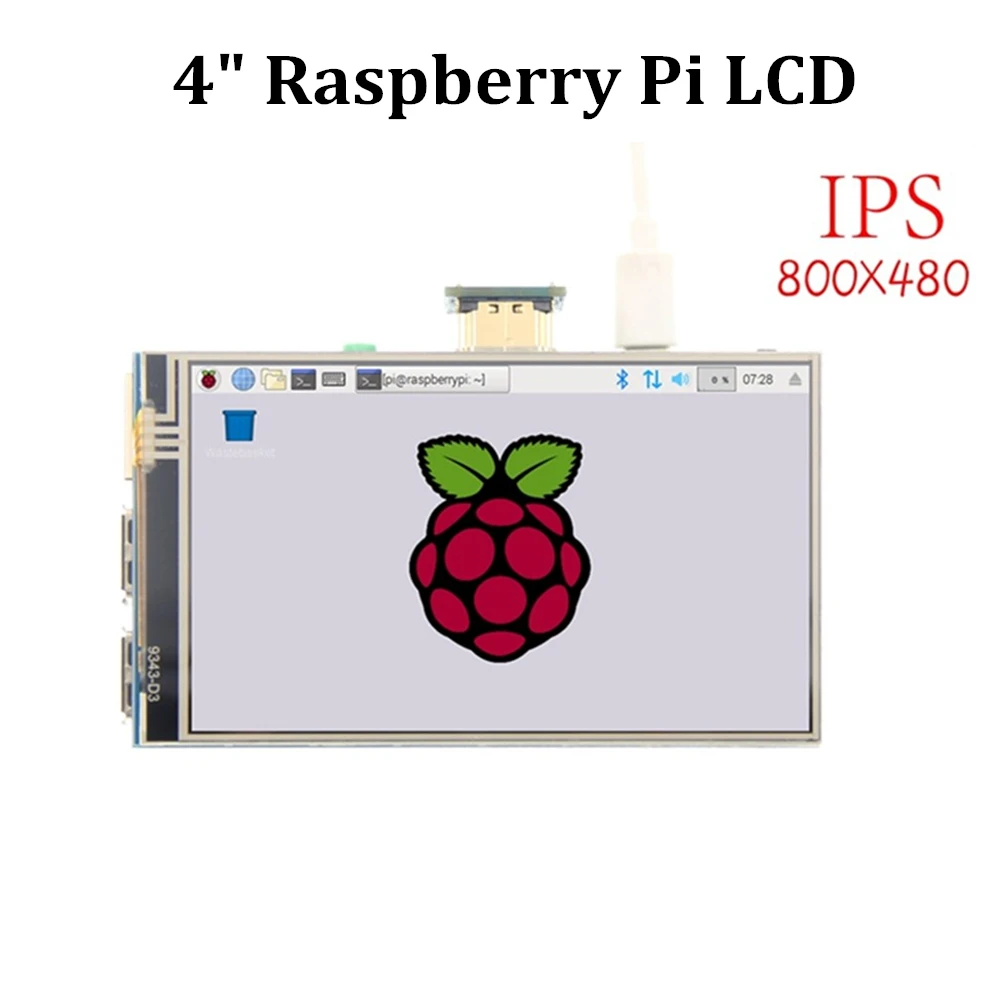 4 дюймов Raspberry Pi сенсорный экран HDMI монитор 800X480 HD TFT ips ЖК дисплей для 4/RPI 3 Модель B