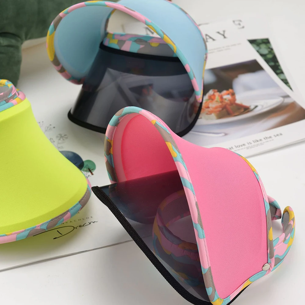 2 Слои детская Proteictive Шляпа ПВХ Пластик солнцезащитный козырек Кепки для езды на