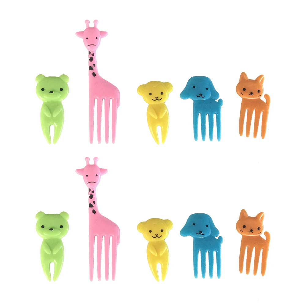 Вилка для фруктов в виде животных фермы мини Мультяшные Детские снэки пирожные