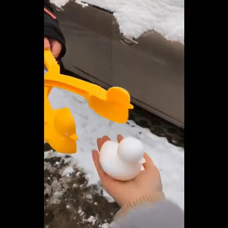 Мультфильм утки снежок чайник клип дети зима Спорт на открытом воздухе снег