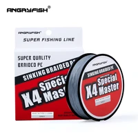 angryfish x4 500m master series 41 fast sinking braided line double structre smooth strong tension braided pe 12 80lb