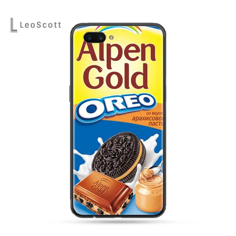 

Chocolate funny design food Phone Case For OPPO F 1S 7 9 K1 A77 F3 RENO F11 A5 A9 2020 A73S R15 REALME PRO