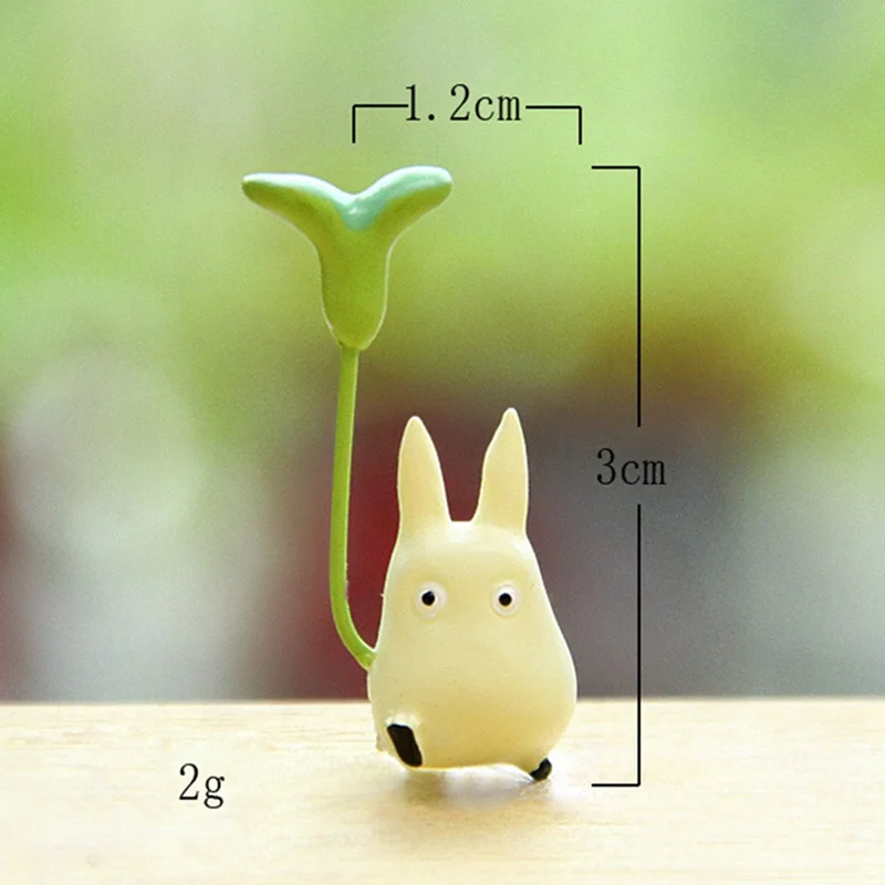 1 шт. Тоторо кукла с маятник рисунком листьев миниатюрные фигурки мультфильм