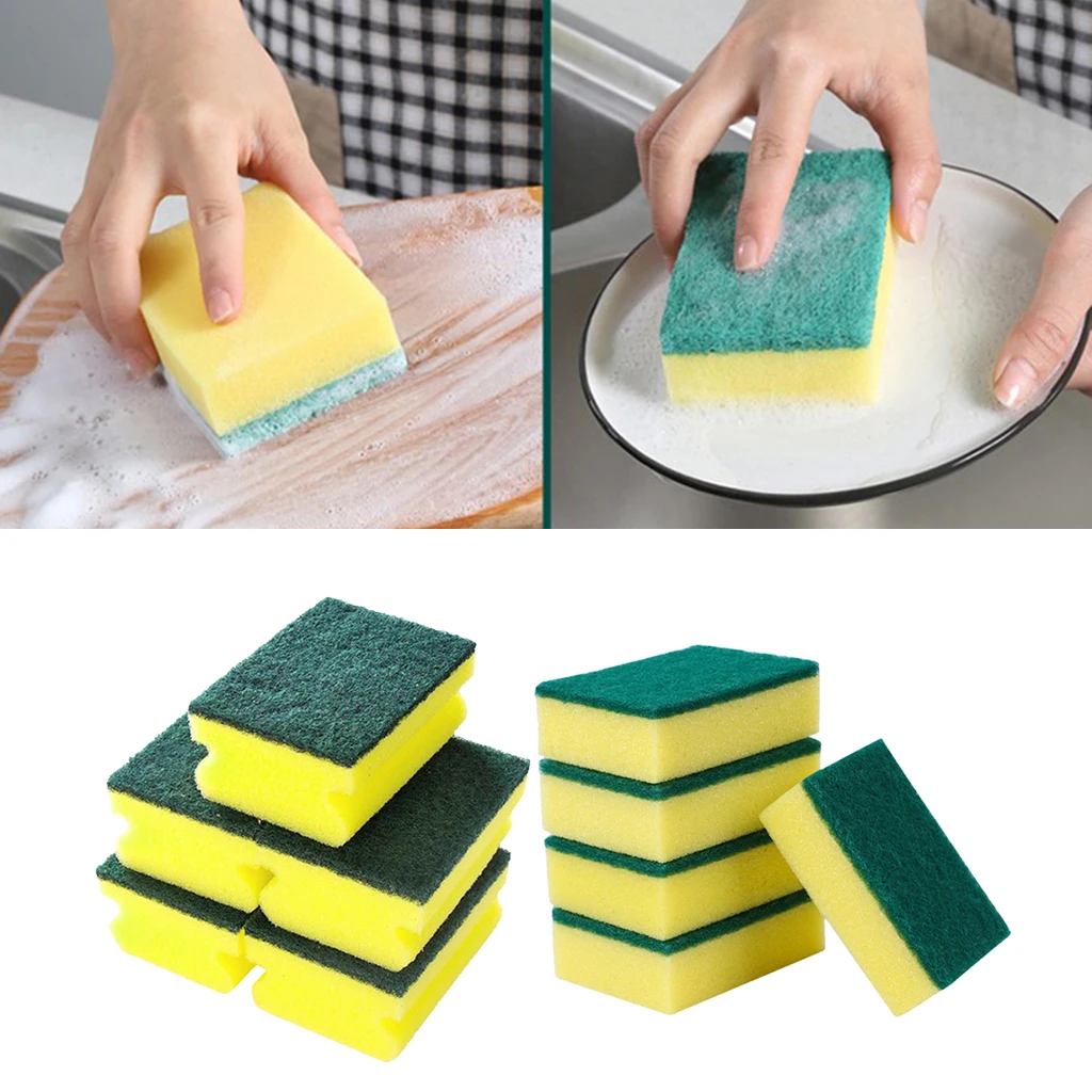 

5pcs Dishcleaning Scrub Sponges Non-Scratch Dish Scrubbers Pads Double Sided