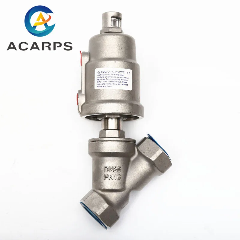 1 &quotПневматический резьбовой угловой клапан из нержавеющей стали Y образный