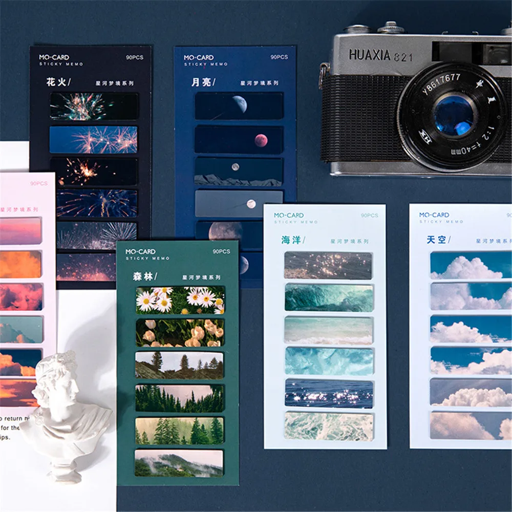 

90Pcs/set Dream Series Memo Pads Sticky Notes Message Note Pads Index Paper Sticker N Times Sticker School Office Stationery