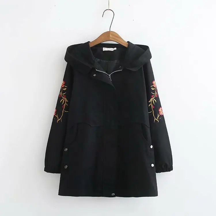 Повседневный плащ размера плюс осень 2019 женская модная верхняя одежда с длинным