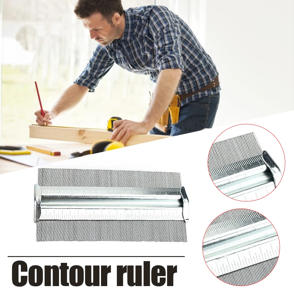 

Metal Shape Contour Gauges Copy Duplicator Template Profile Duplication Wood Measuring Ruler 5/6 inch Tiling Tiles Tools#20