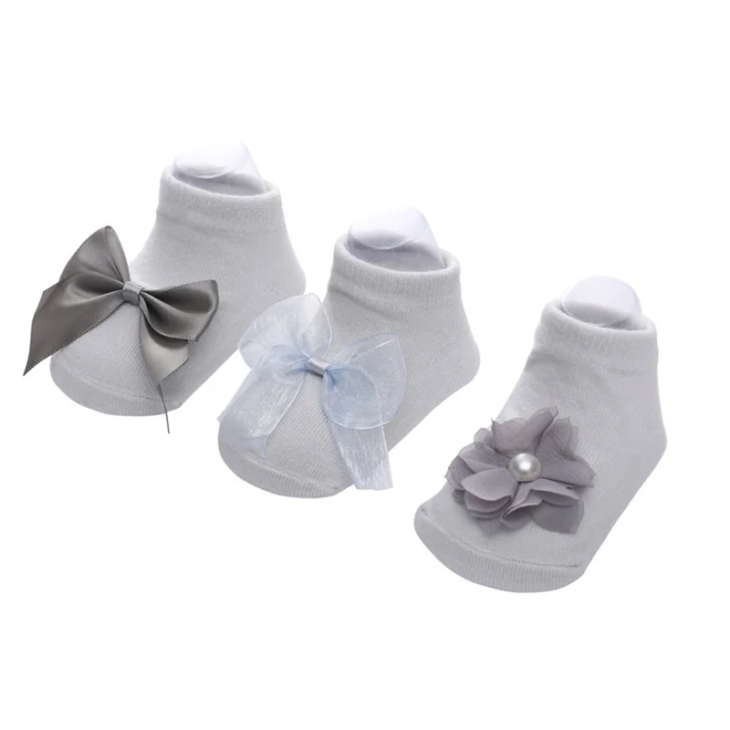 3 шт. кружевные носки для новорожденных с бантом | Мать и ребенок