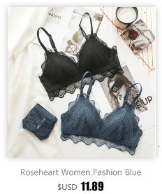 Roseheart Новое Женское модное красное сексуальное женское белье синий беспроводной бюстгальтер бант с кружевной отделкой хлопковые трусики нижнее белье бюстгальтер с мягкими чашечками
