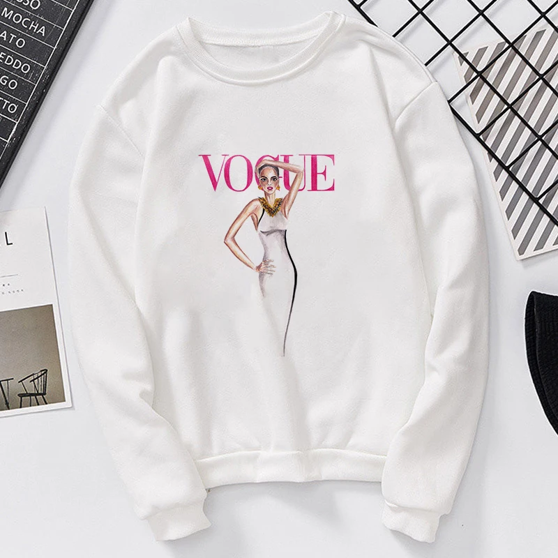 

Harajuku Hoodies Women Autumn Winter Vogue Sexy Lady Print Pullover Loose Sweatshirt Female Casual Plus Size Sudadera Mujer