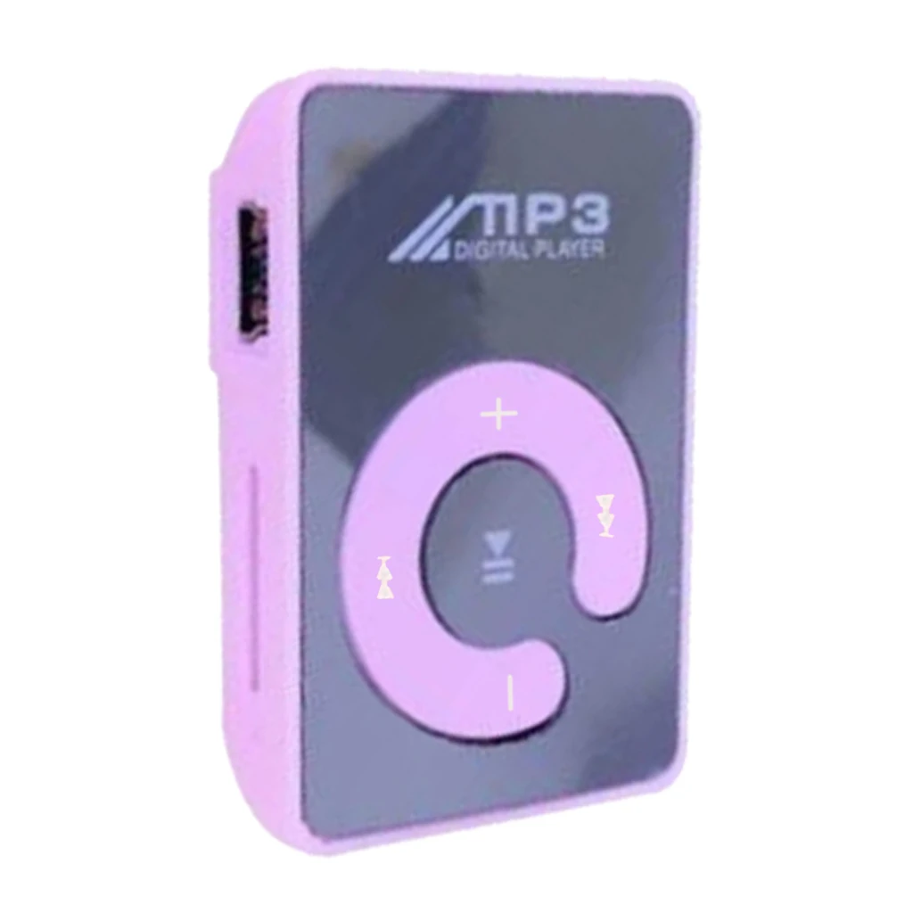 Pink Модный портативный мини MP3 плеер с зажимом, поддержка 8 ГБ, MicroSD TF, кардслик, стильный дизайн, спортивный зеркальный портативный MP3 плеер, мини - Цвет: Pink