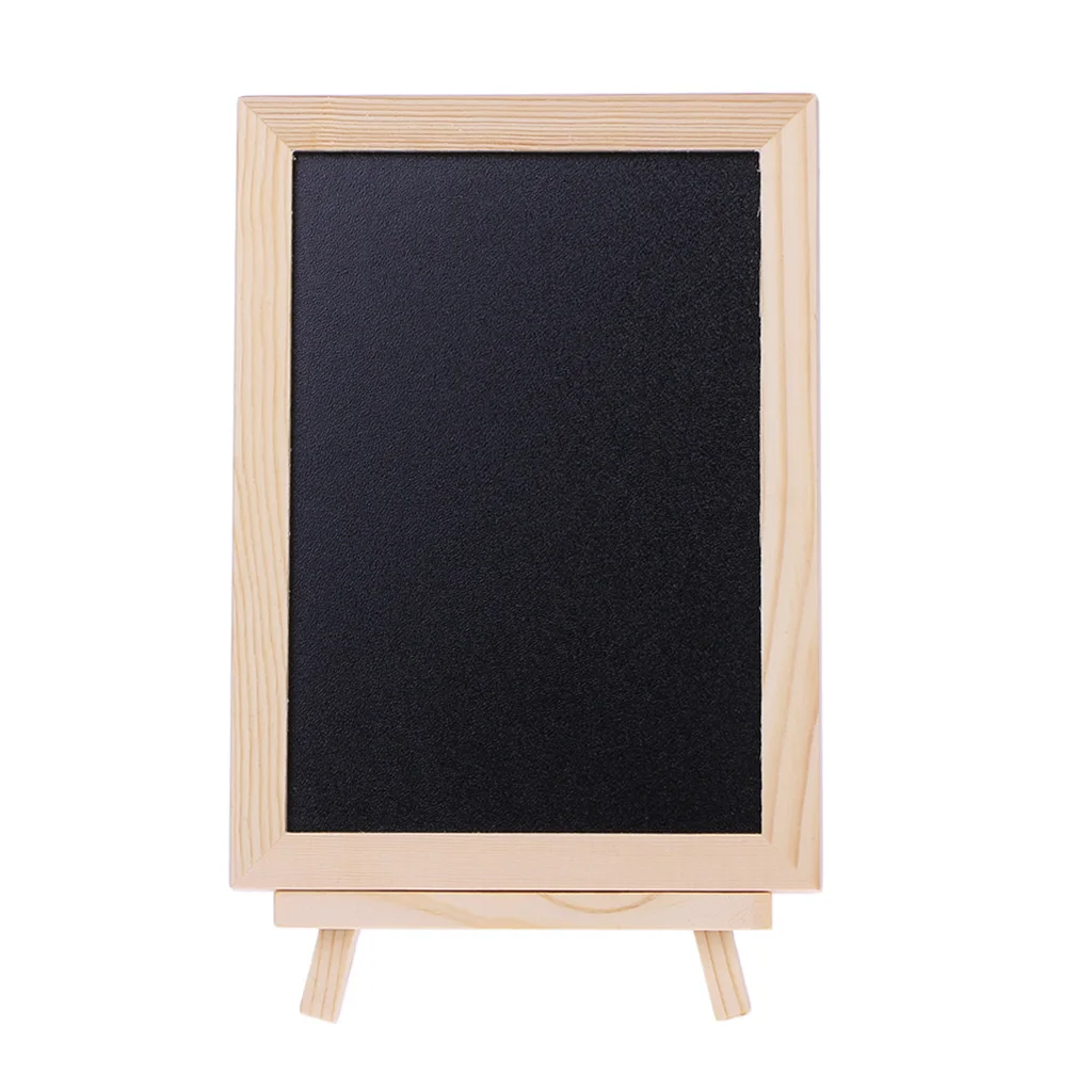 

Wood Tabletop Chalkboard Double Sided Blackboard Message Board Children Kids Toy