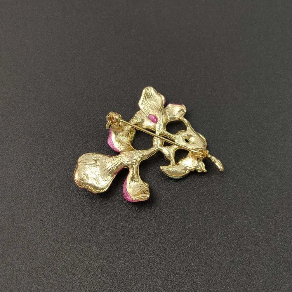 Женская Винтажная брошь в форме цветка стразы с кристаллами|Броши| |