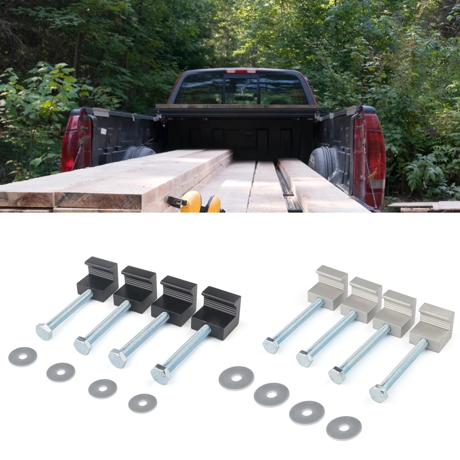 

4-Pack J-Type Fixing Clip Aluminum Fixtures For Truck Toolboxes Sturdiness Durability Large Clamping Area For Car Accessories