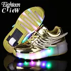 Кроссовки Детские светящиеся на колесиках, со светодиодной подсветкой, размер 28-40