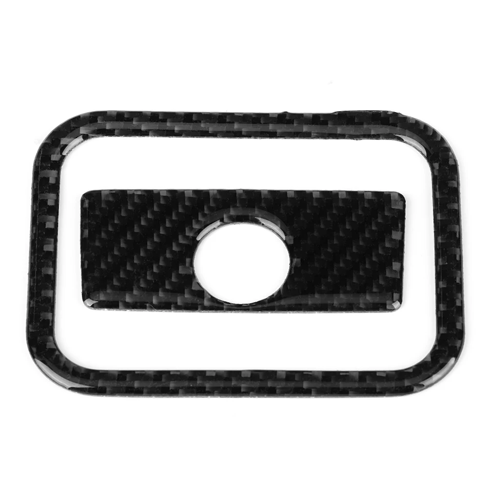 

2Pcs Left Hand Driving Carbon Fiber Passenger Side Storage Box Cover Trim Fit for Toyota 10-18